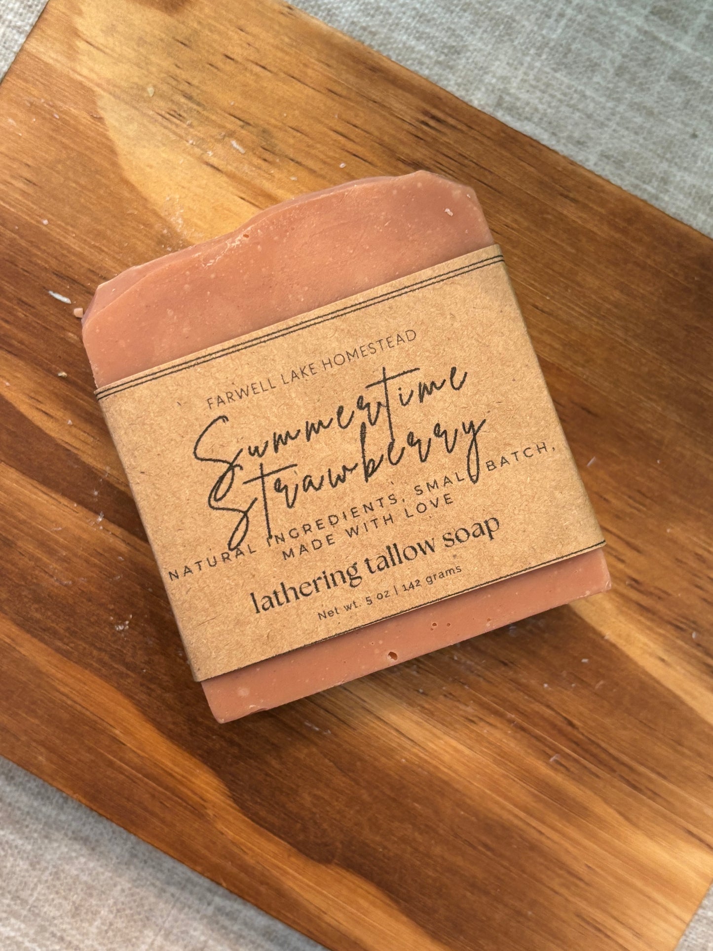 Summertime Strawberry Tallow Soap