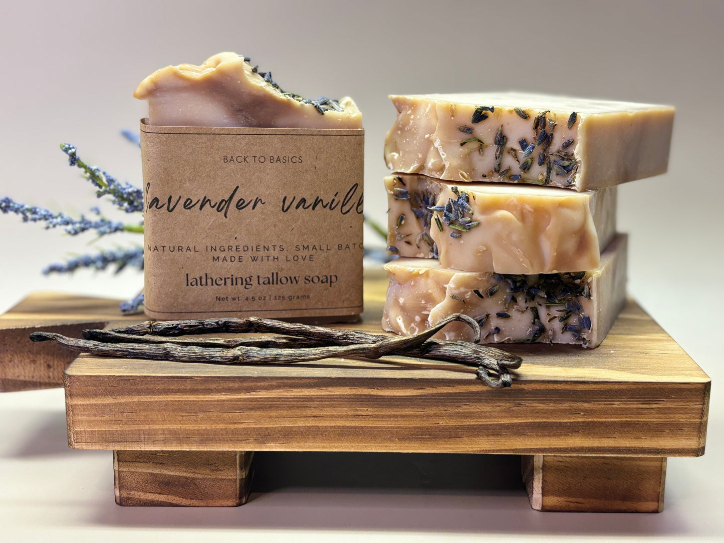 Lavender Vanilla 100% Grass-fed Tallow Soap