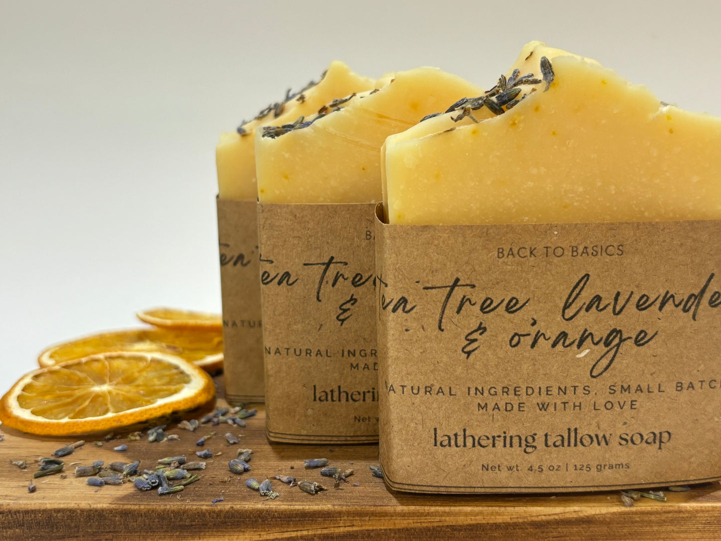 Tea Tree, Lavender, and Orange Tallow Soap