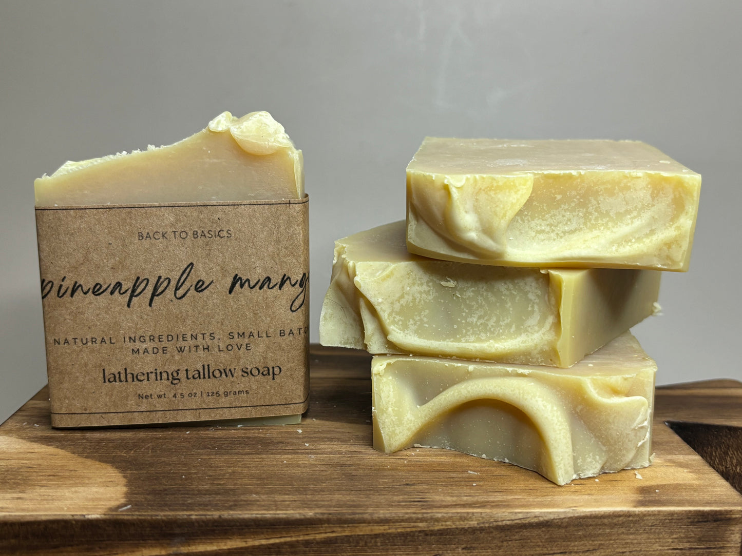 100% Grass-fed Pineapple Mango Tallow Soap