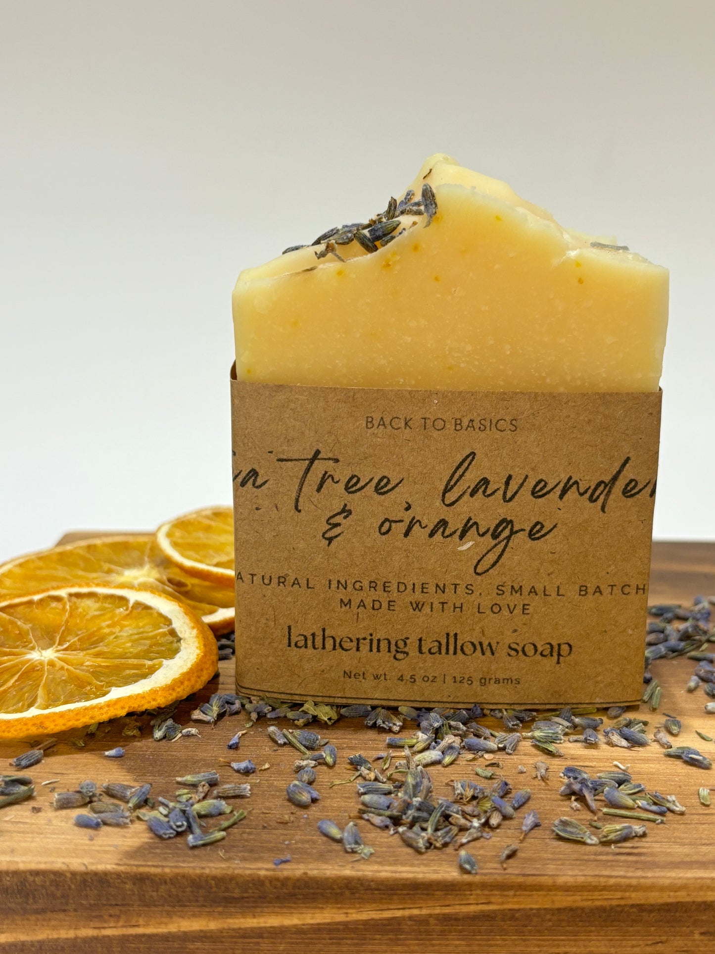 Tea Tree, Lavender, and Orange Tallow Soap