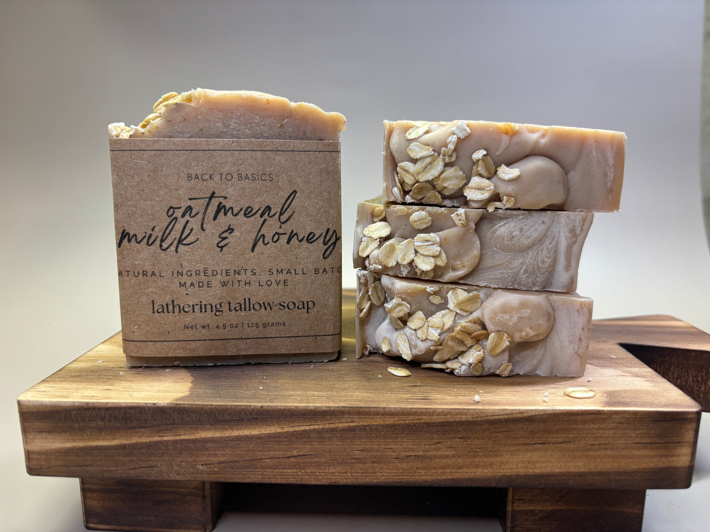 Oatmeal Milk & Honey 100% Grass-fed Tallow Soap