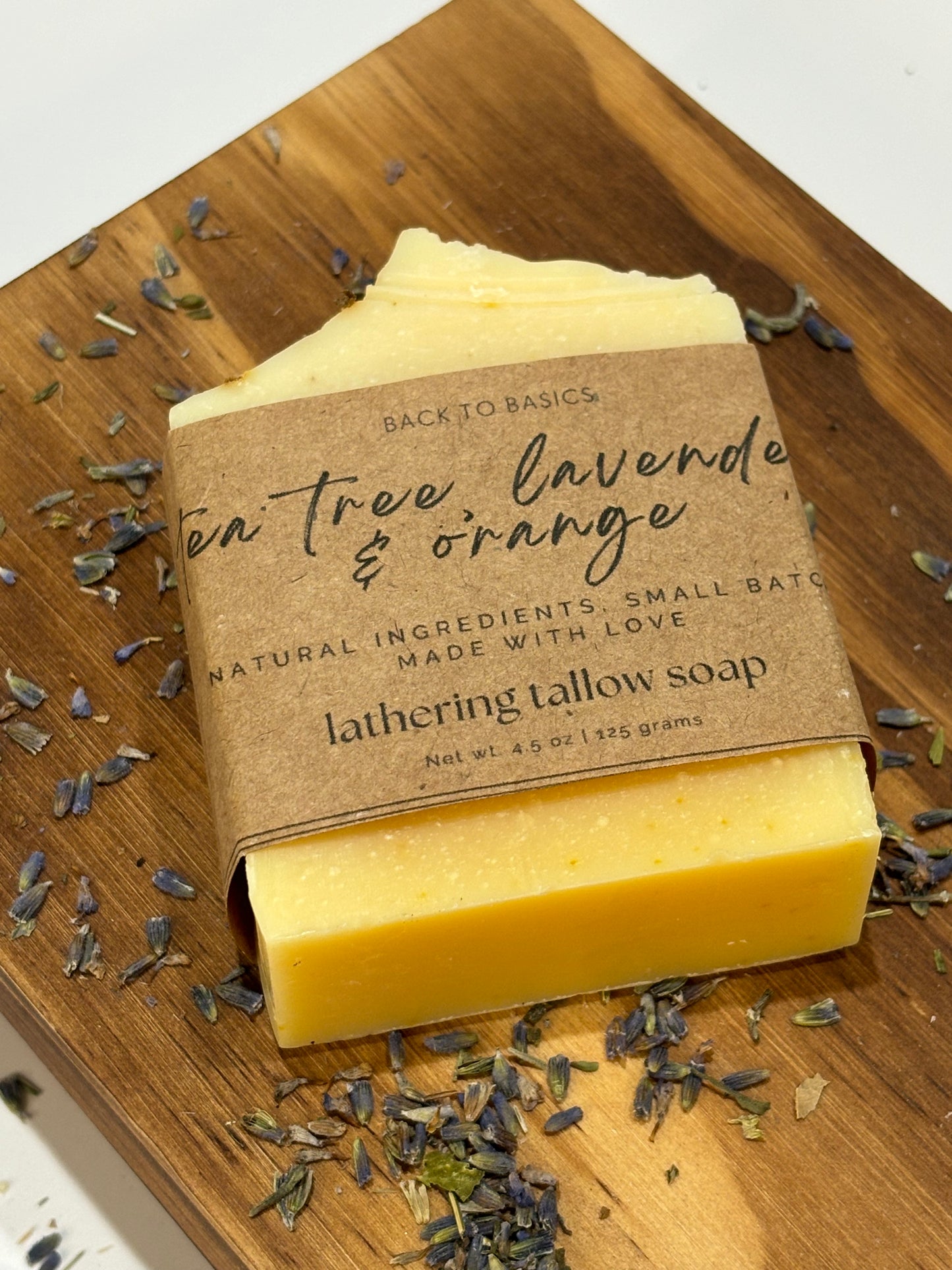 Tea Tree, Lavender, and Orange Tallow Soap