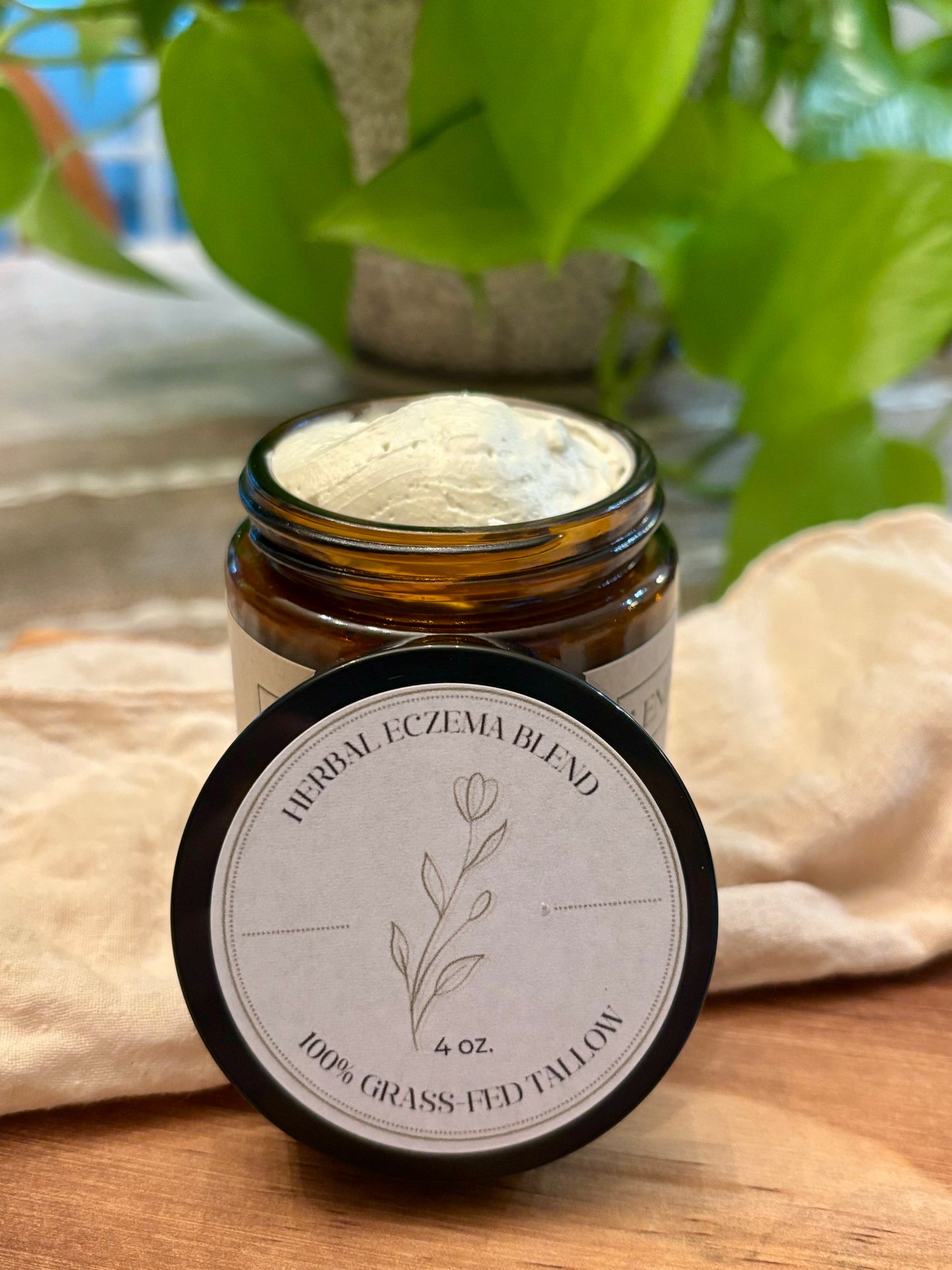 100% Grass-fed Herbal Eczema Blend Tallow Balm