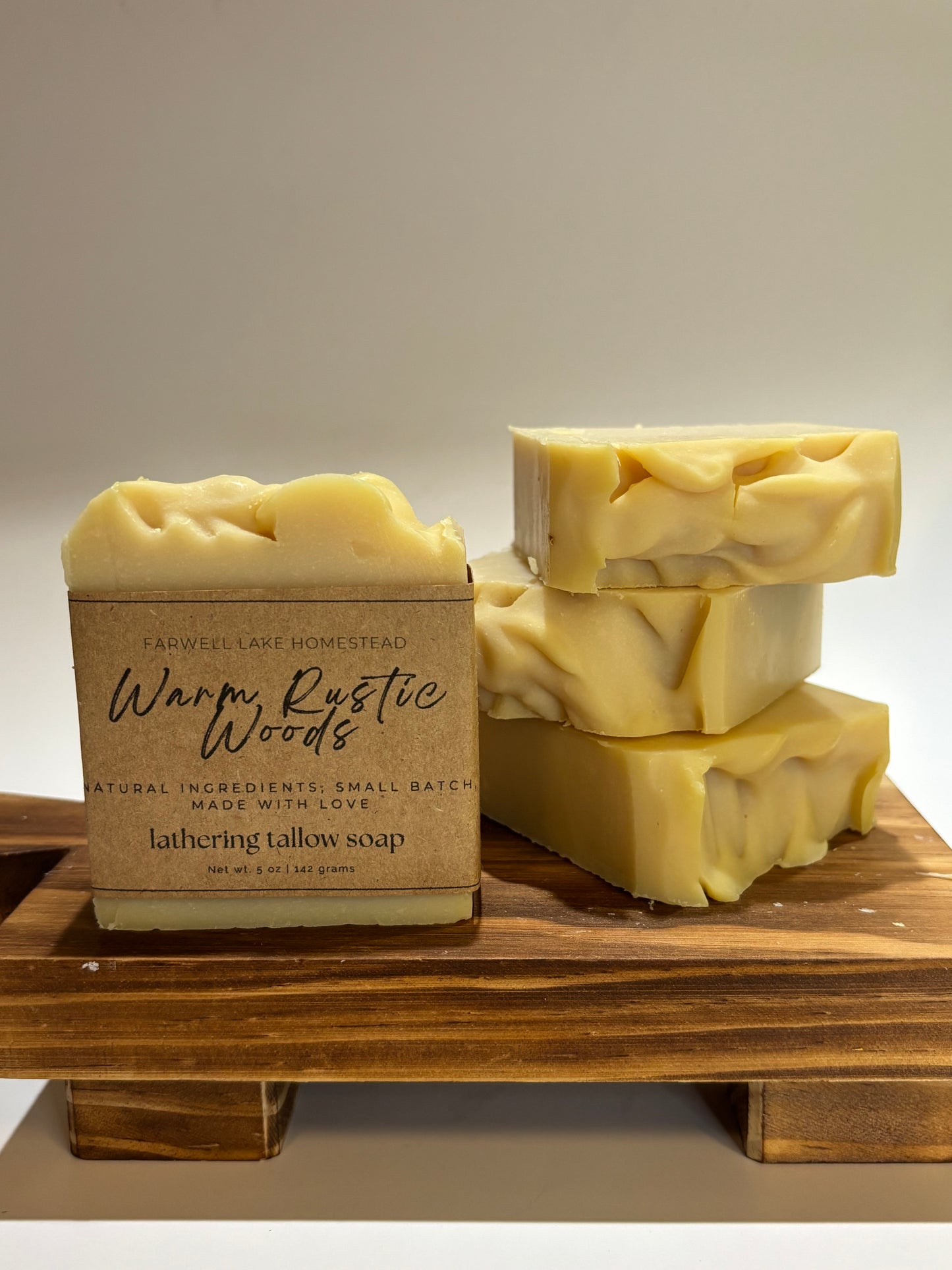 Warm Rustic Woods 100% Grass-fed Tallow Soap