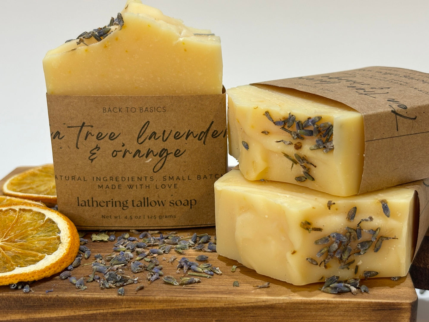 Tea Tree, Lavender, and Orange Tallow Soap