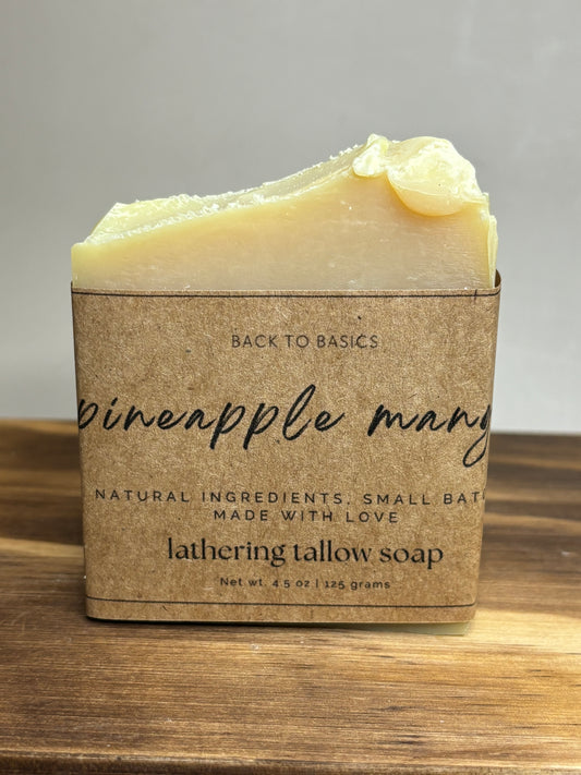 100% Grass-fed Pineapple Mango Tallow Soap