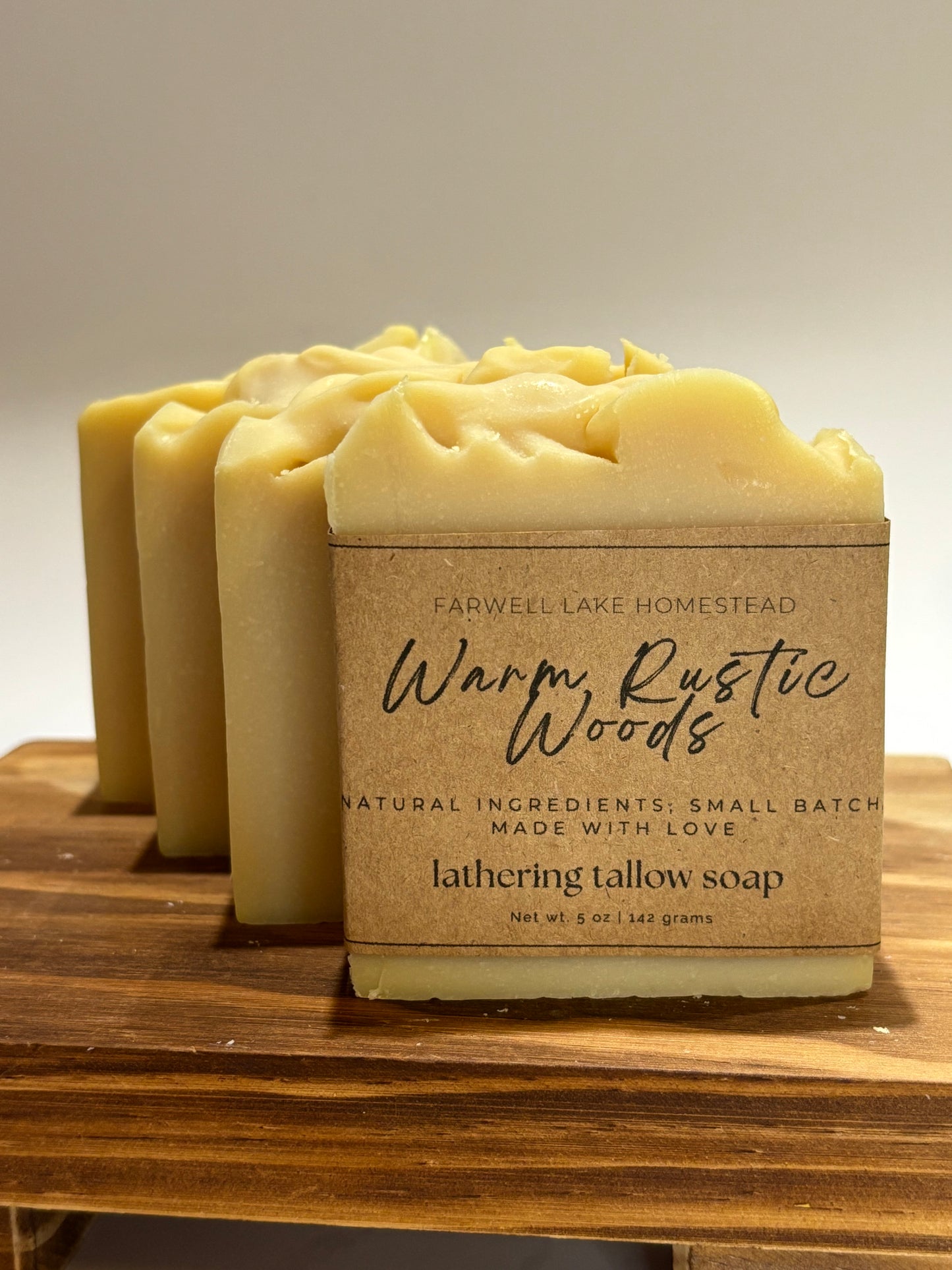 Warm Rustic Woods 100% Grass-fed Tallow Soap