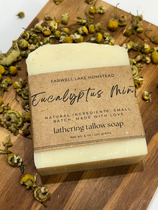 Eucalyptus & Mint 100% Grass-Fed Tallow Soap