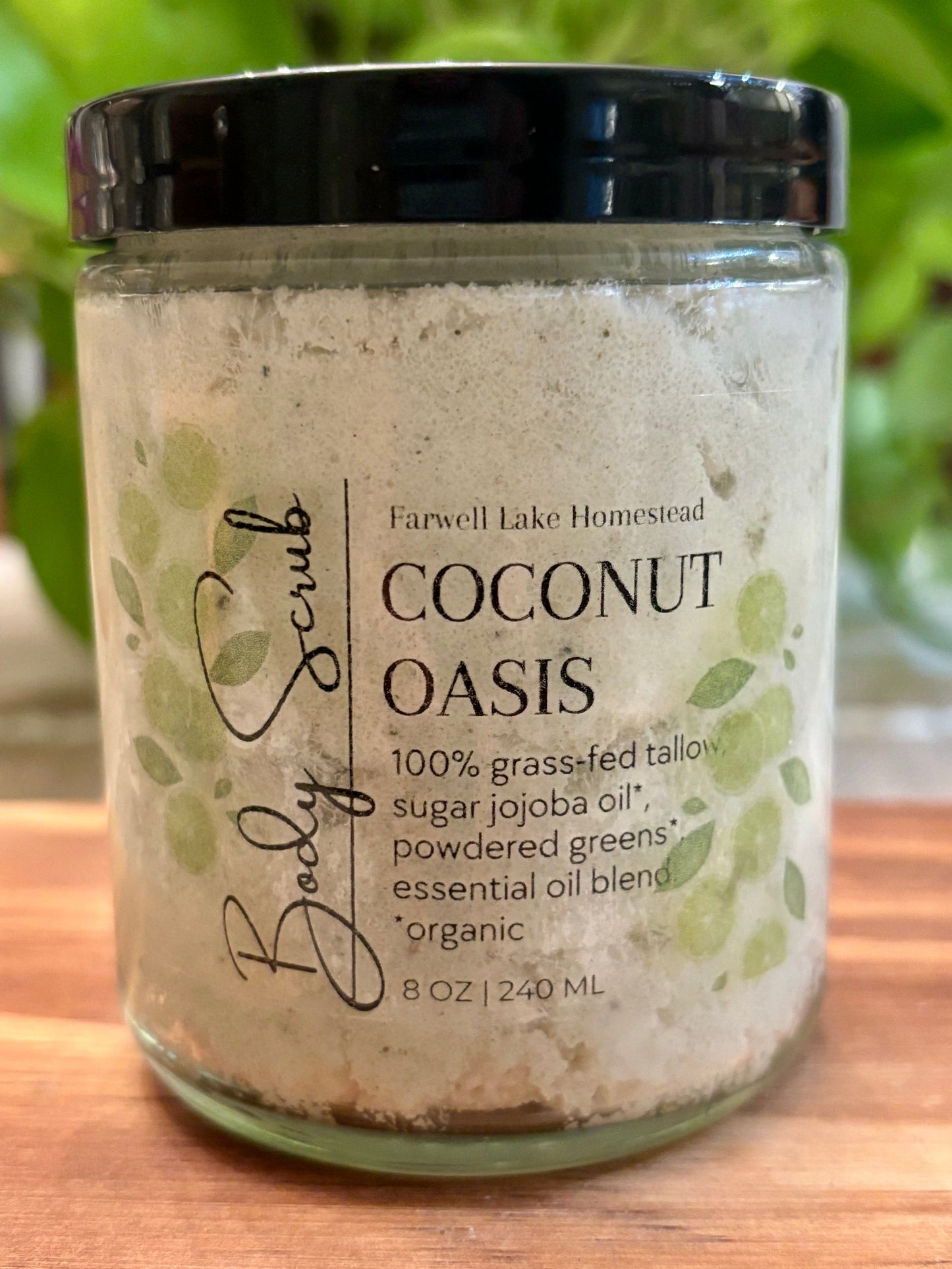 100% Grass-fed Tallow Coconut Oasis Sugar Scrub