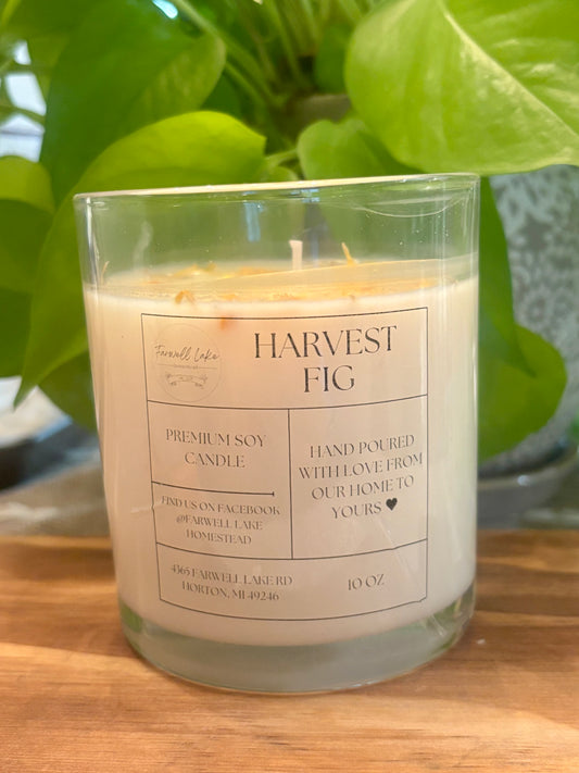 Harvest Fig - 10 oz Paraffin-Free Pure Soy Candle