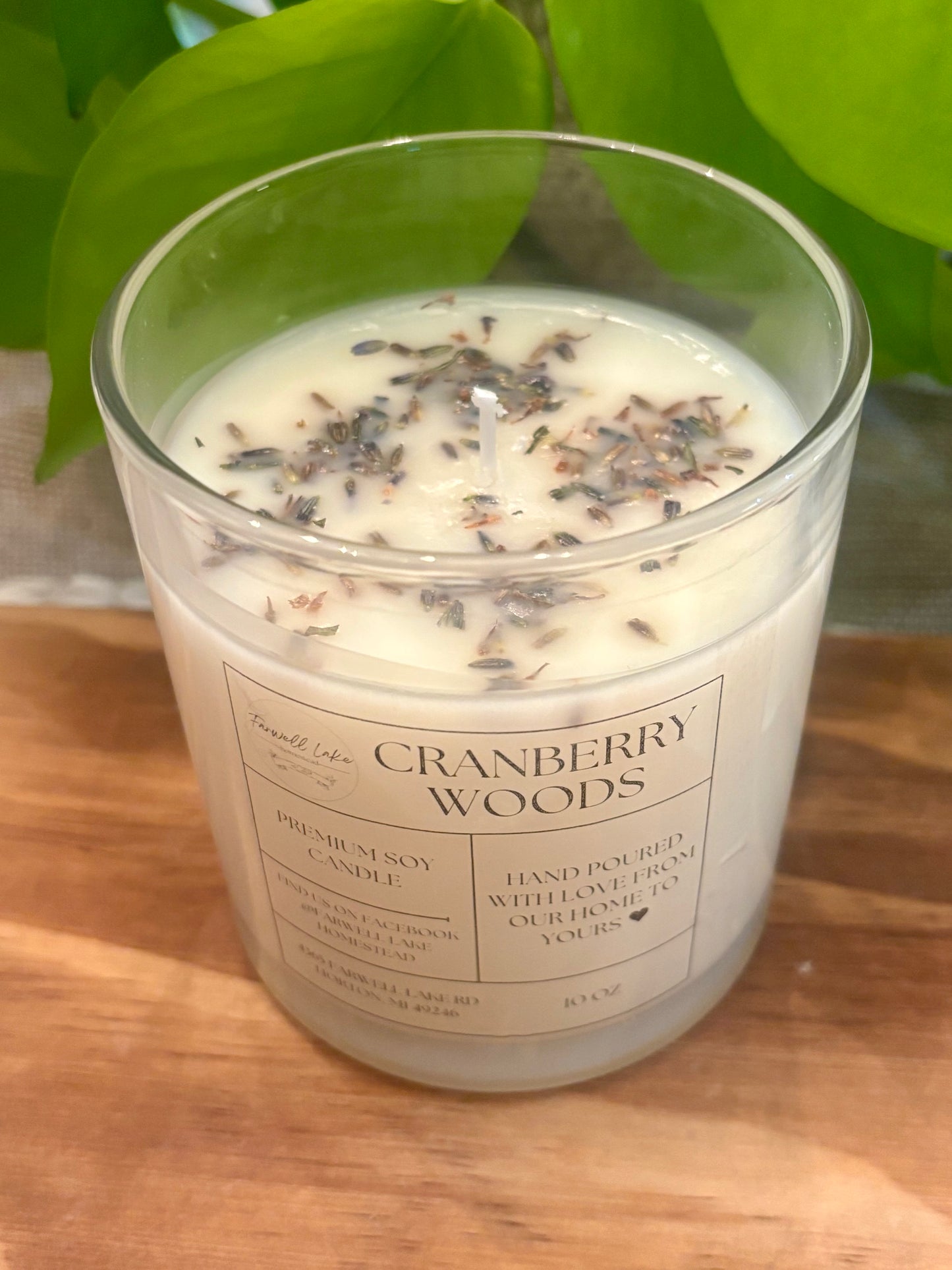 Cranberry Woods - 10 oz Paraffin-Free Pure Soy Candle